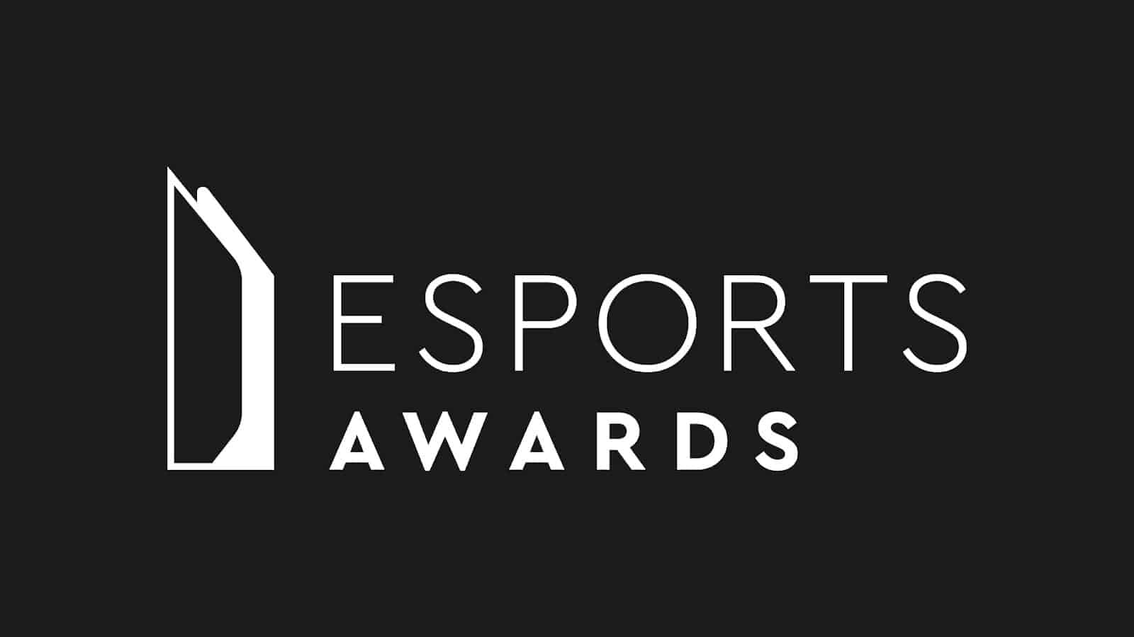 Esports Awards logo and title in white text across a black background
