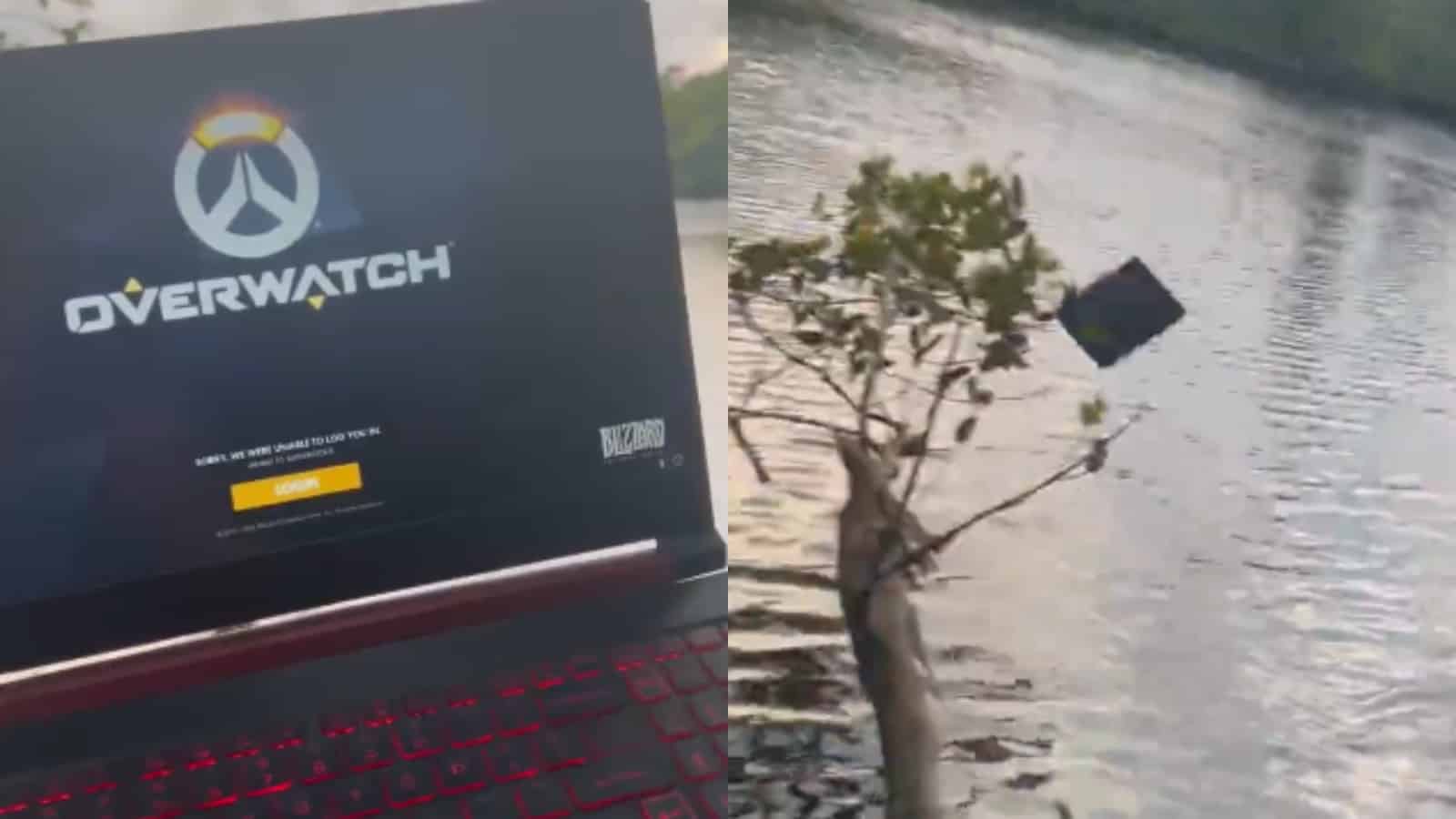 Fl4k_Drifter throws overwatch laptop in lake