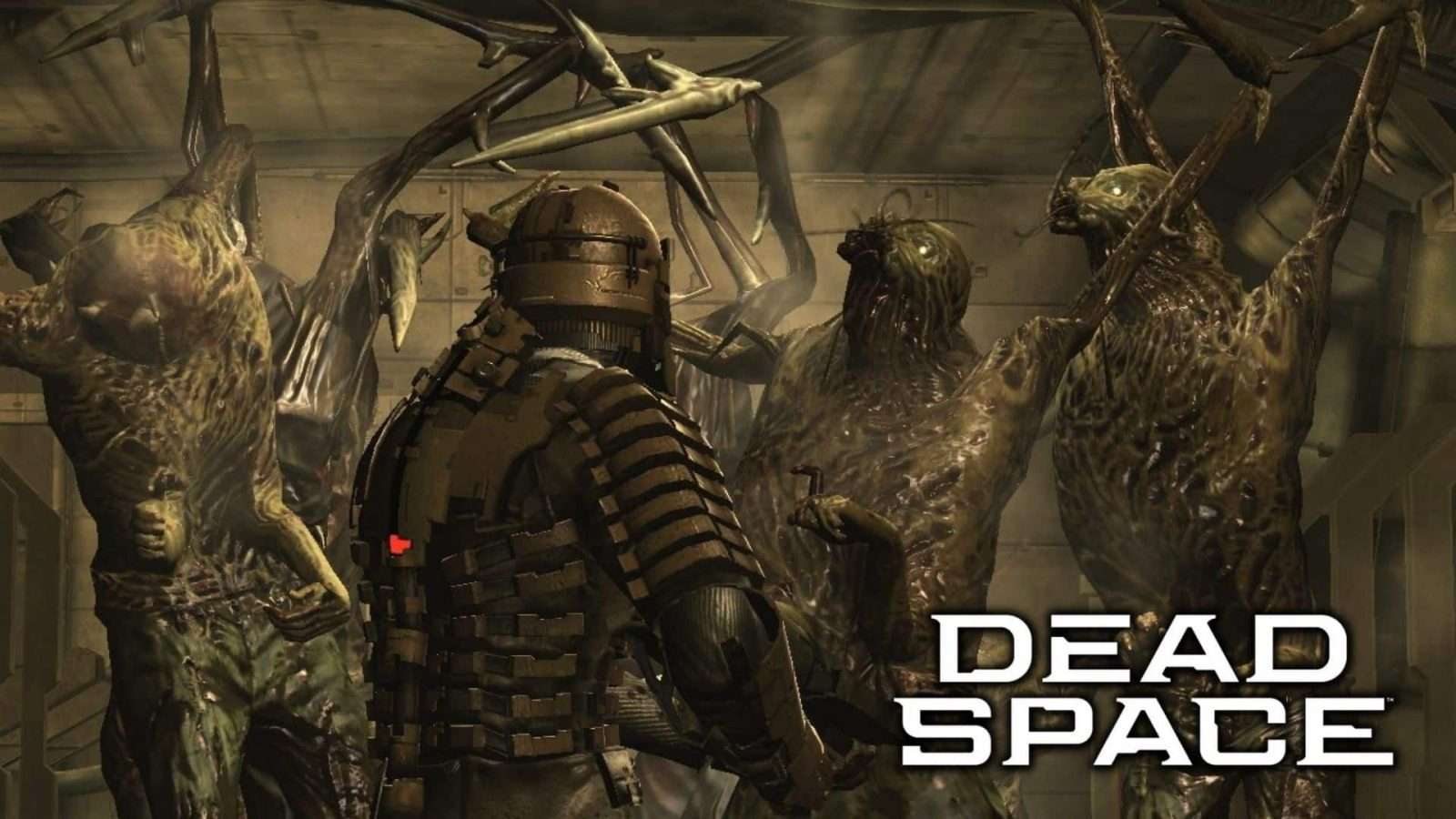 isaac clarke confronted by necromorphs in dead space remake