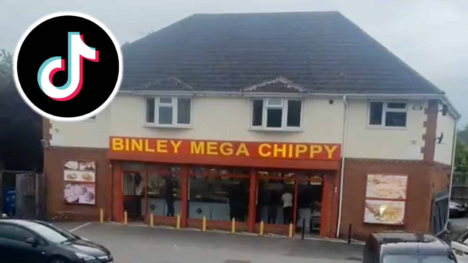 Binley Mega Chippy next to TikTok logo