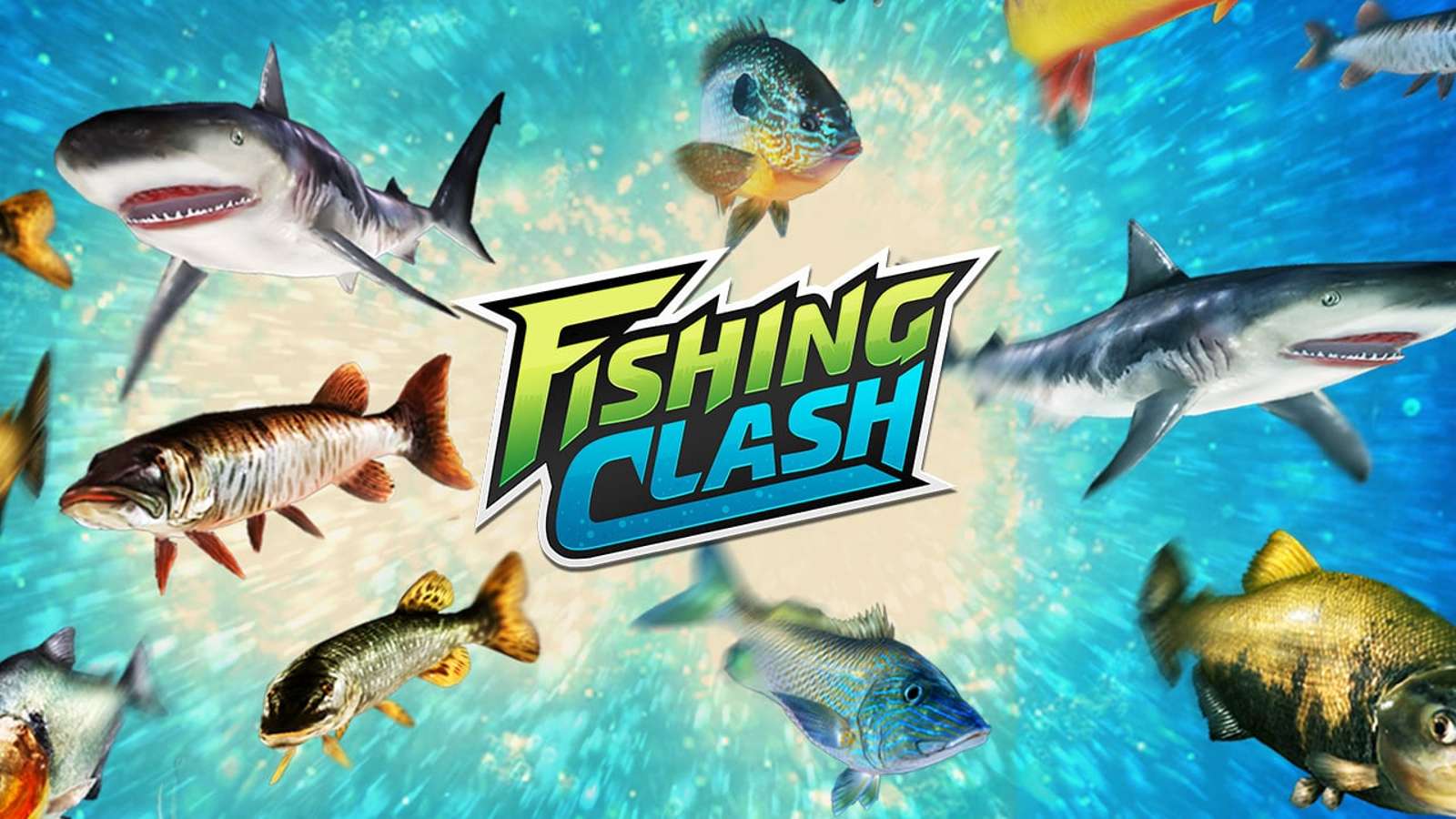 Fishing Clash logo with more fish