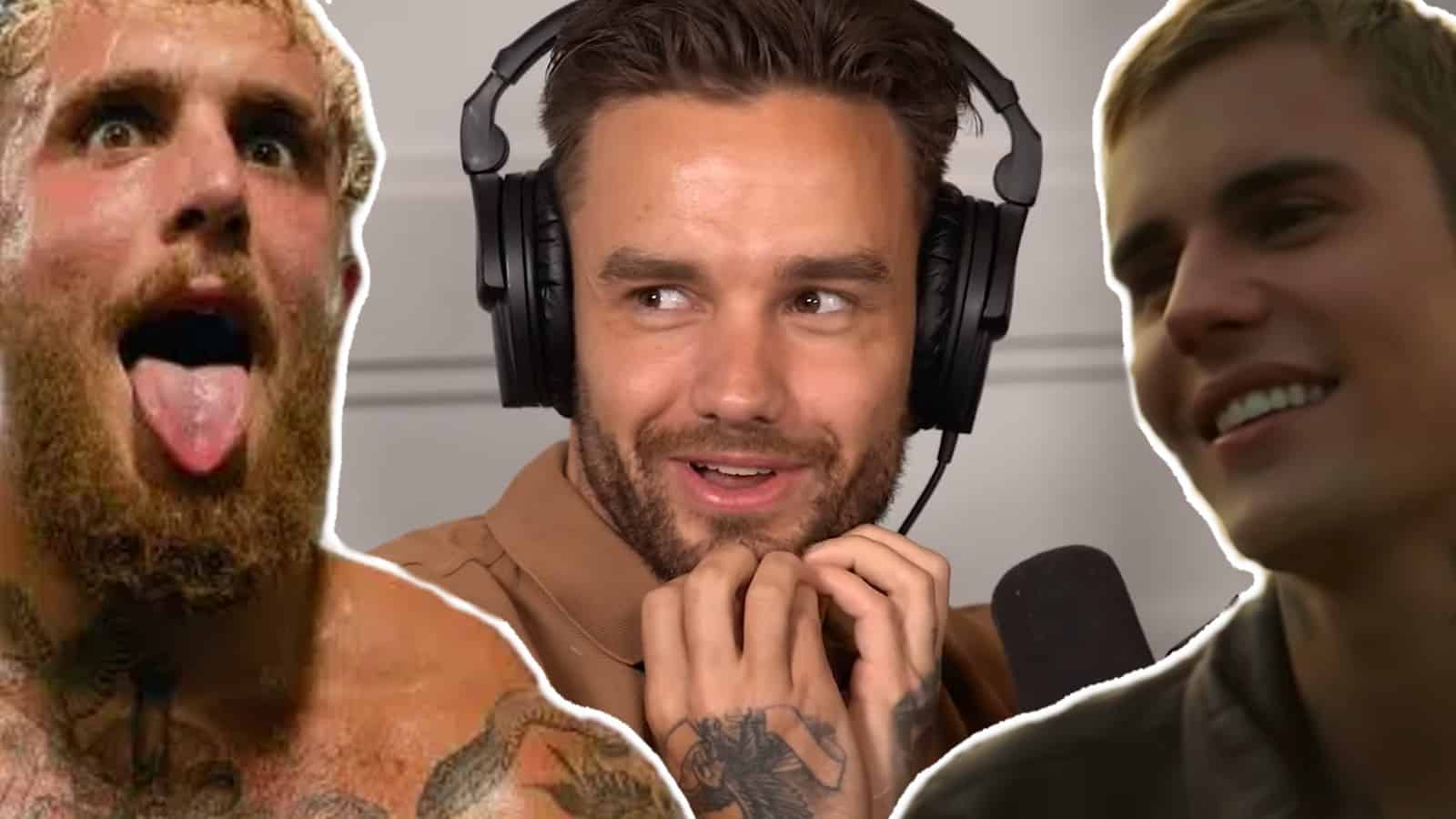 Liam Payne IMPAULSIVE interview with Jake Paul picture and Justin Bieber 'Ghost' music video screenshot