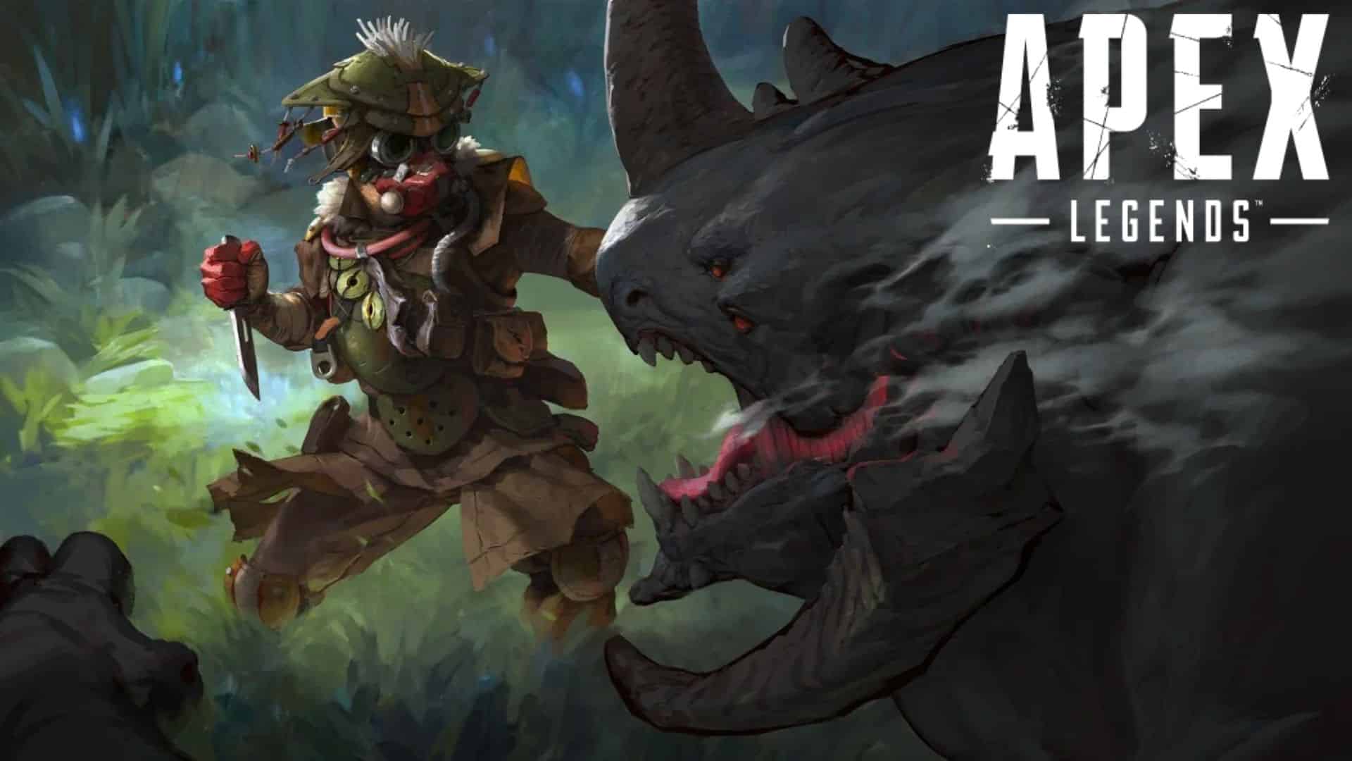 Bloodhound fighting Goliath in Apex Legends