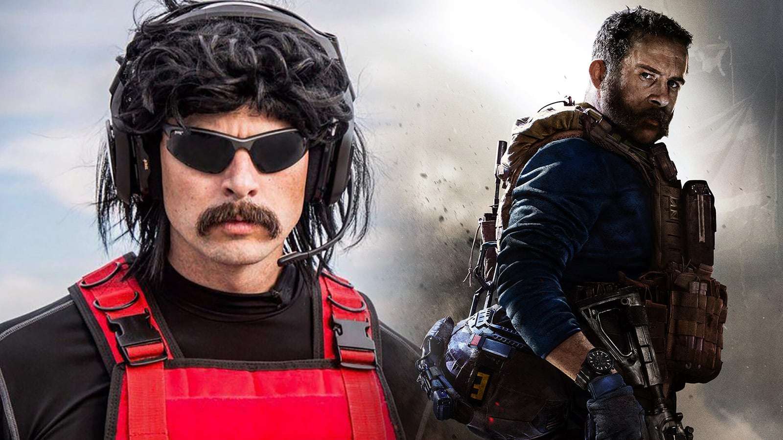 Dr Disrespect with Captain Price from CoD