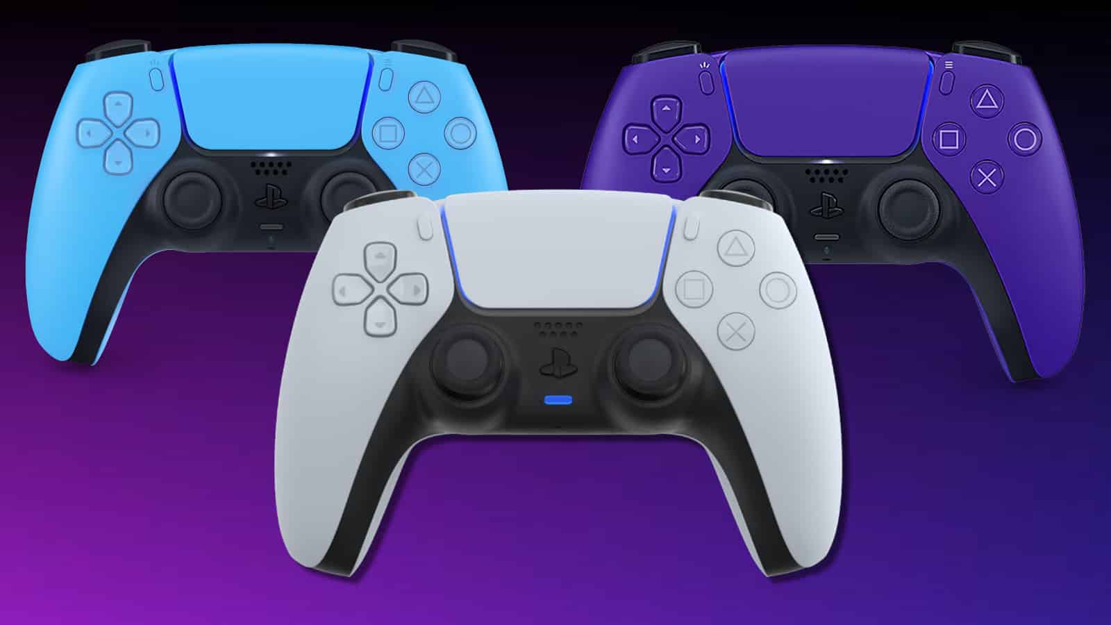 playstation 5 controller ps5 purple blue white