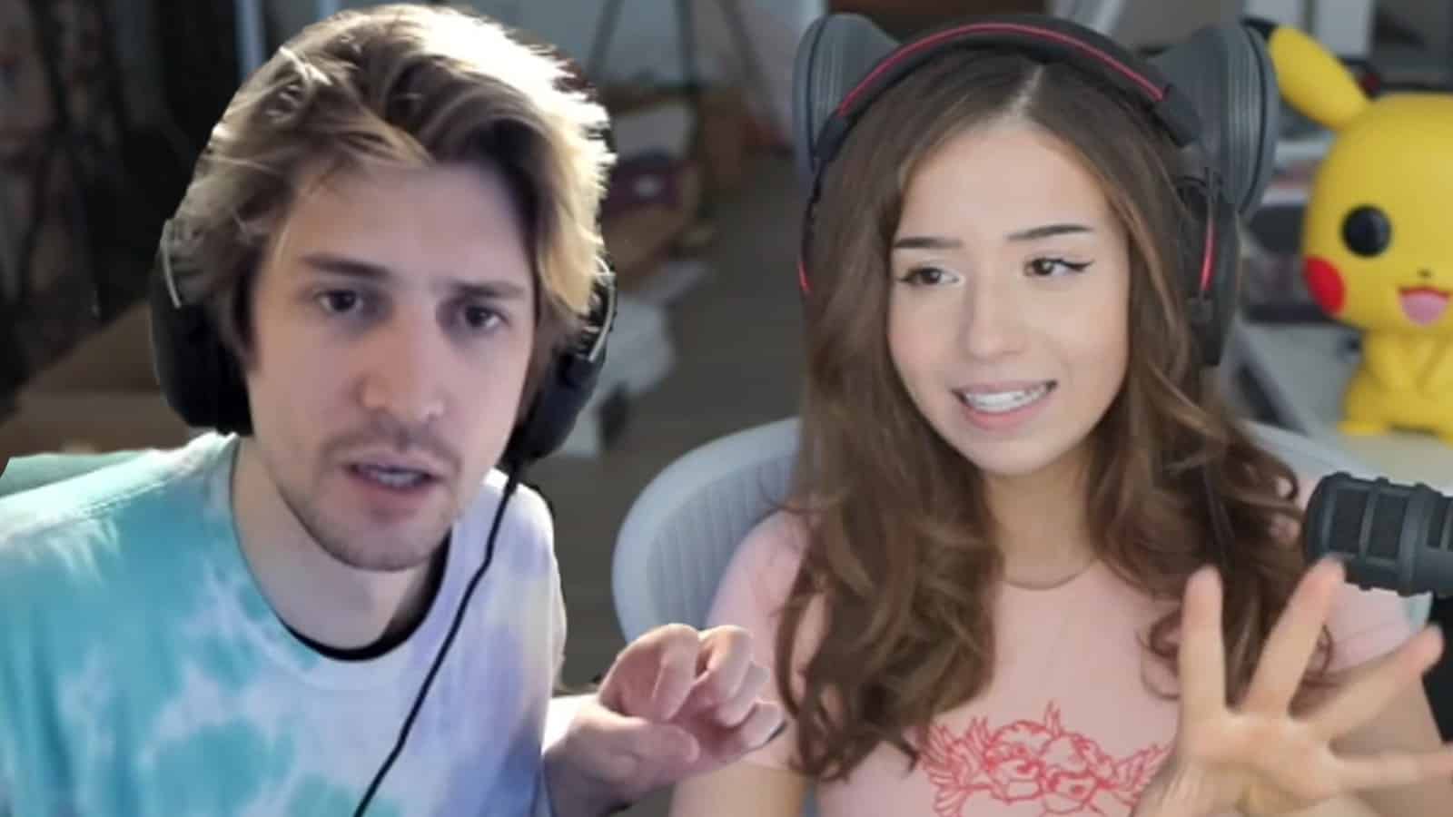 xQc and Pokimane streaming on Twitch