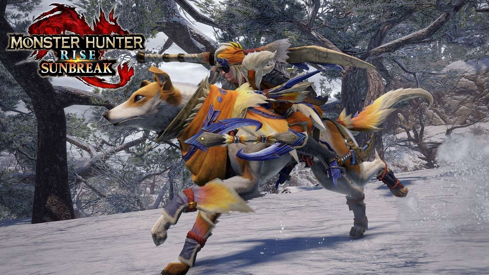 Hunter riding a Palamute in Monster Hunter Rise