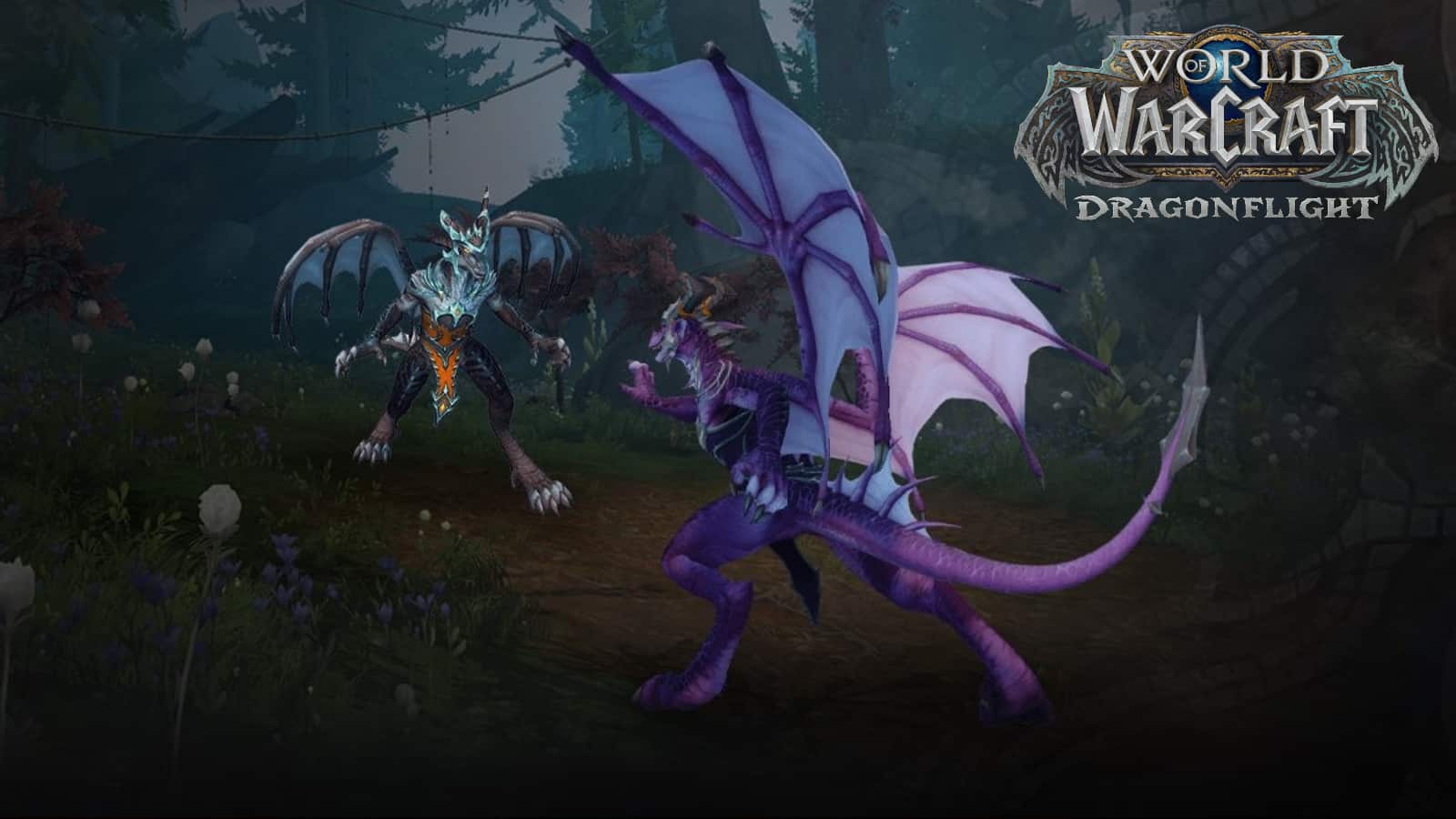 world of warcraft wow dragonflight two dracthyr fighting