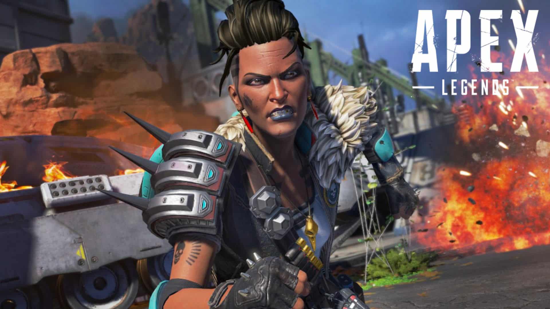 Mad Maggie running away from fire in Apex Legends