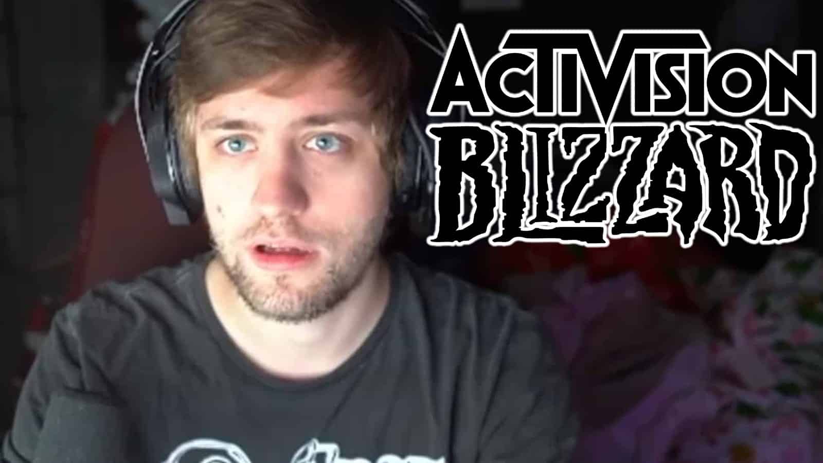 Sodapoppin streaming with Activision Blizzard logo