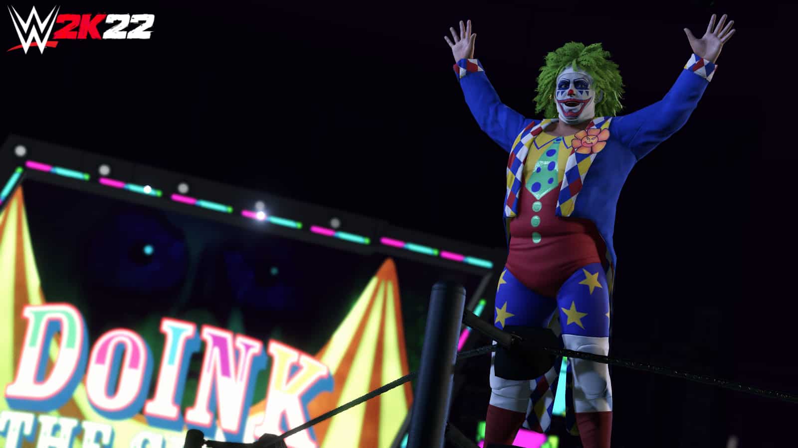 doing the clown WWE