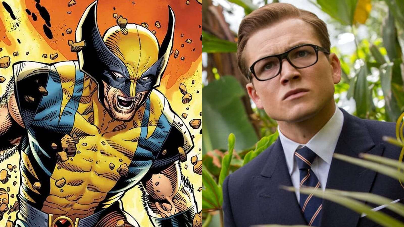 an image of taron egerton and wolverine