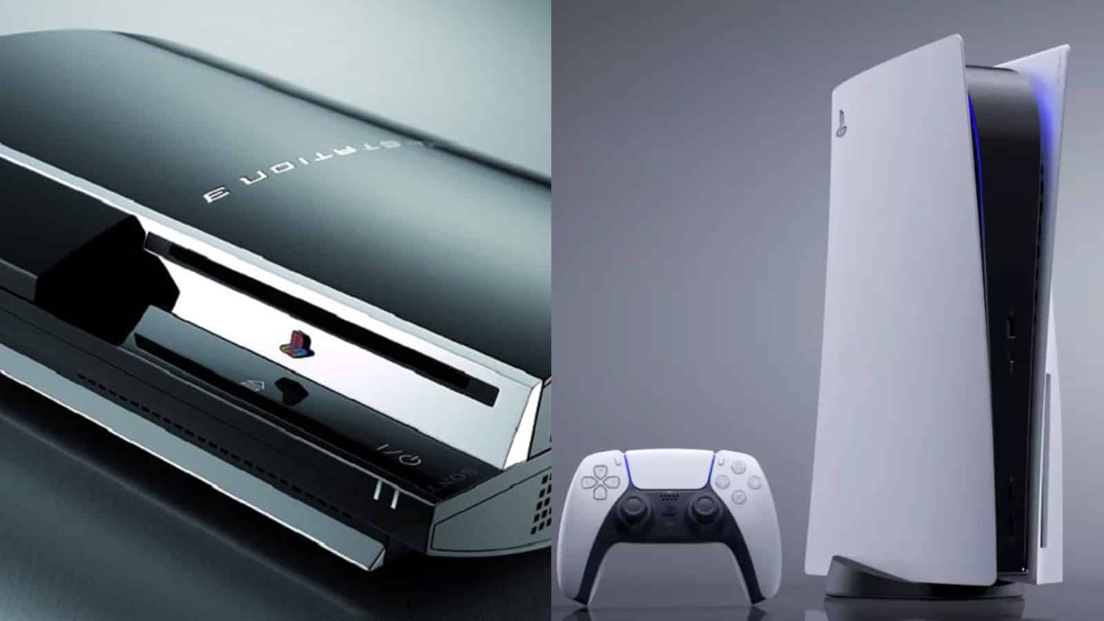 an image of the ps3 and ps5