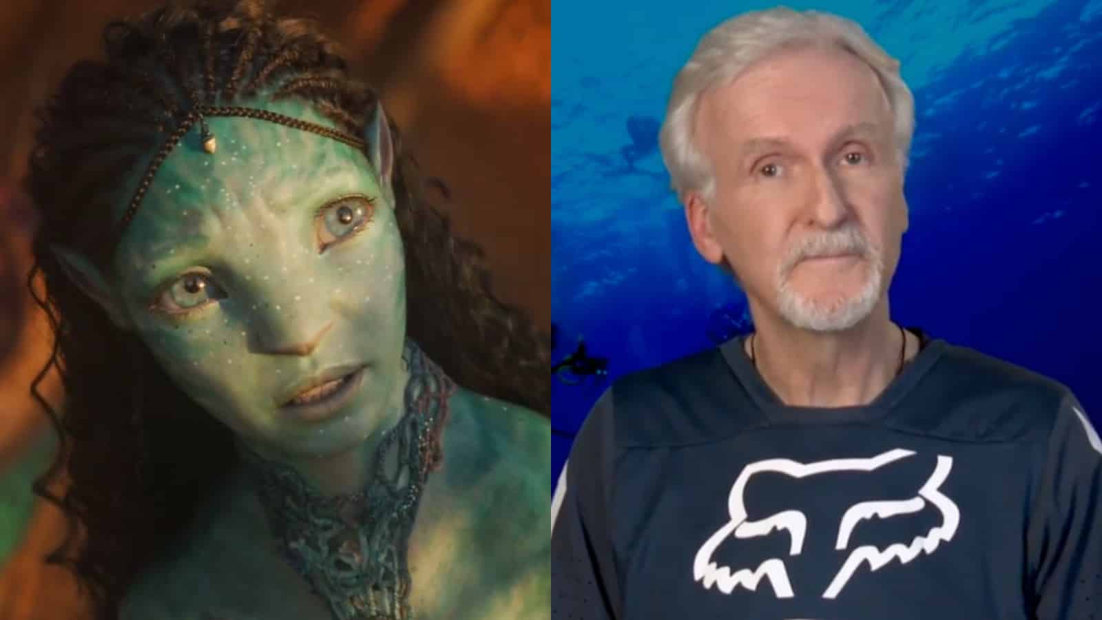 An image from Avatar 2 and James Cameron