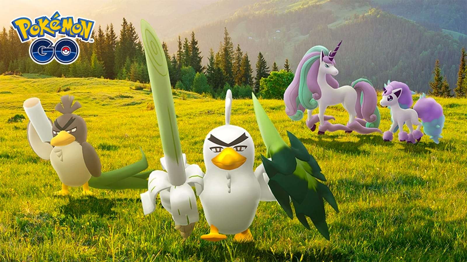 A poster of Gen 8 Pokemon and Galarian forms in Pokemon GO