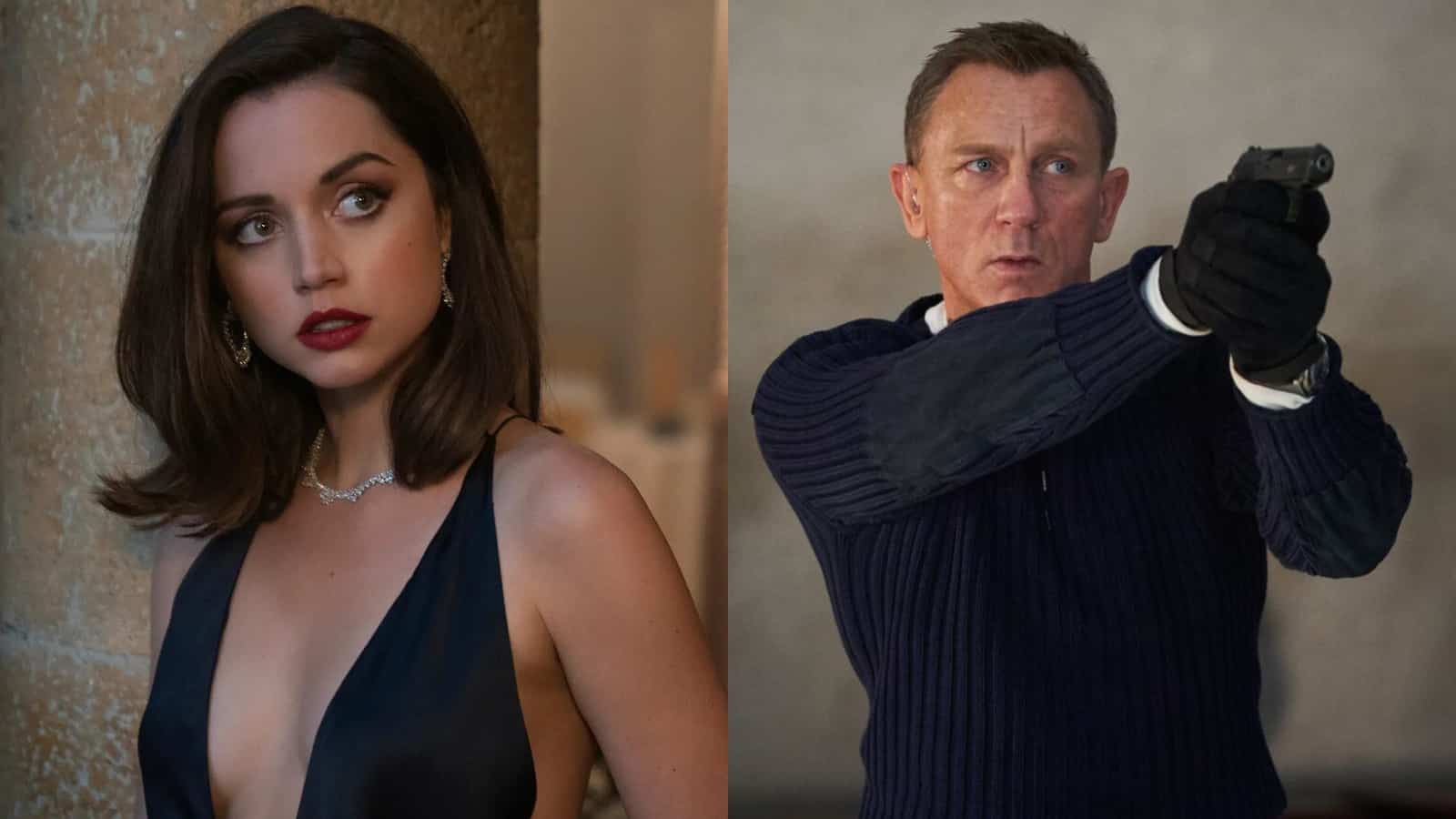 Ana de Armas in No Time to Die alongside Daniel Craig, with De Armas not believing in a female James Bond.