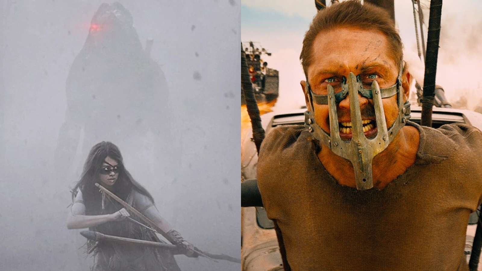 An image of the Prey Predator prequel poster and Mad Max: Fury Road
