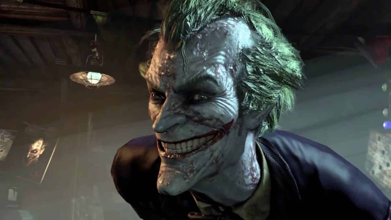 joker smiling at camera in batman