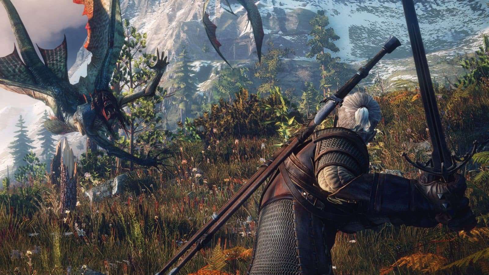 geralt of rivia fighting enemy in the witcher 3