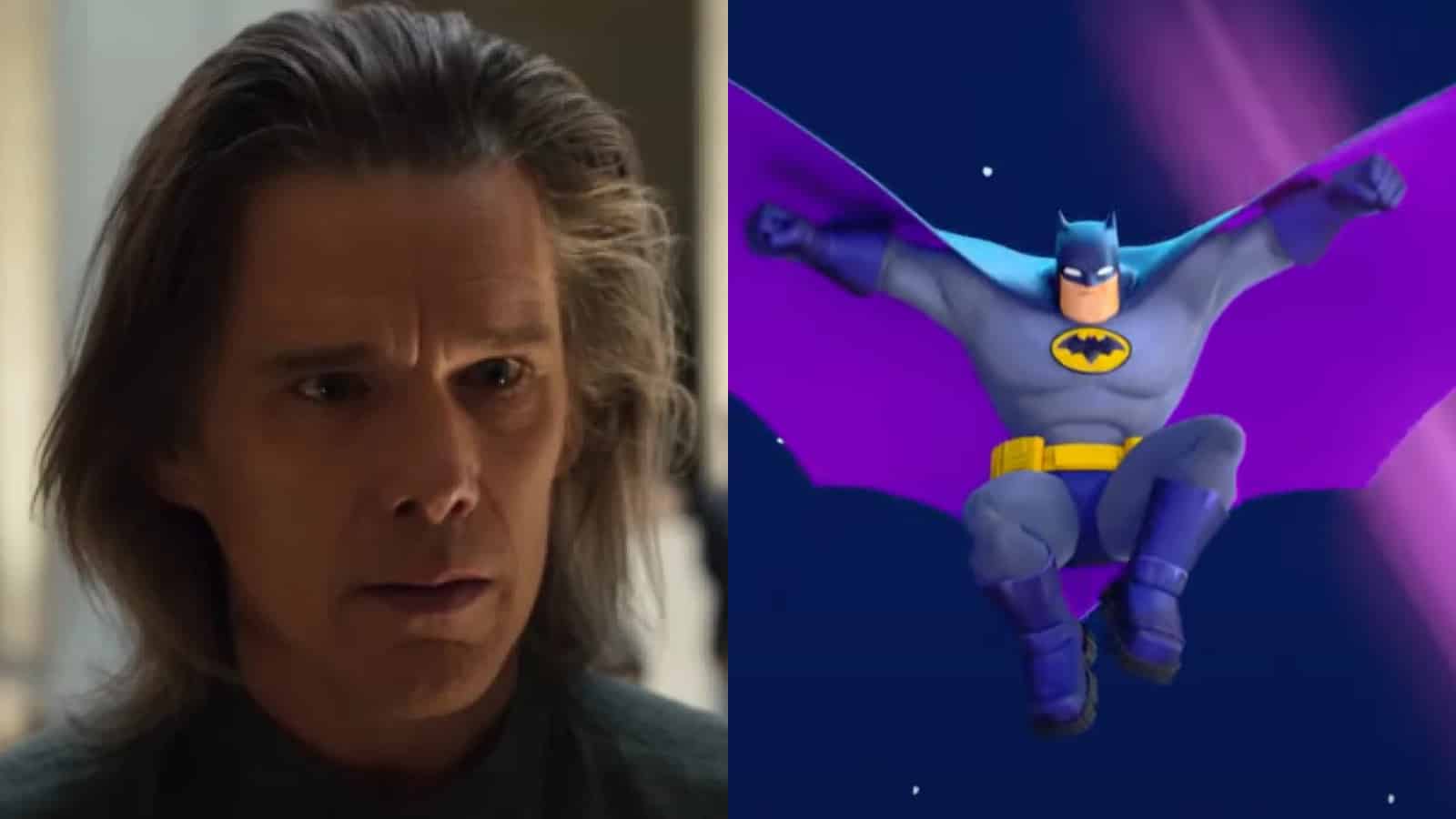 Ethan Hawke in Moon Knight and Batman in Batwheels