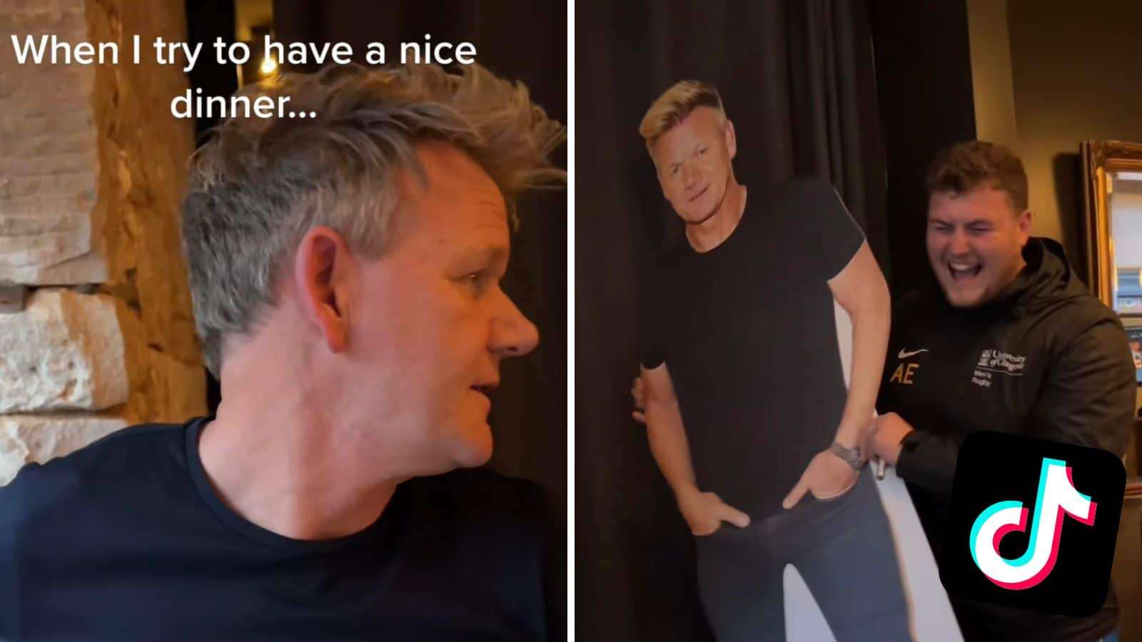 Gordon Ramsay reacts to fan in TikTok video