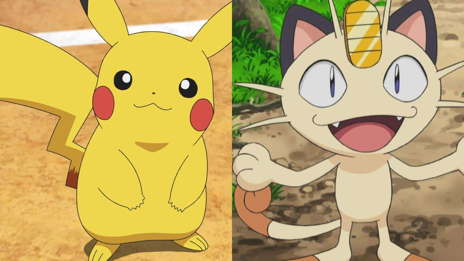 Pikachu and Meowth