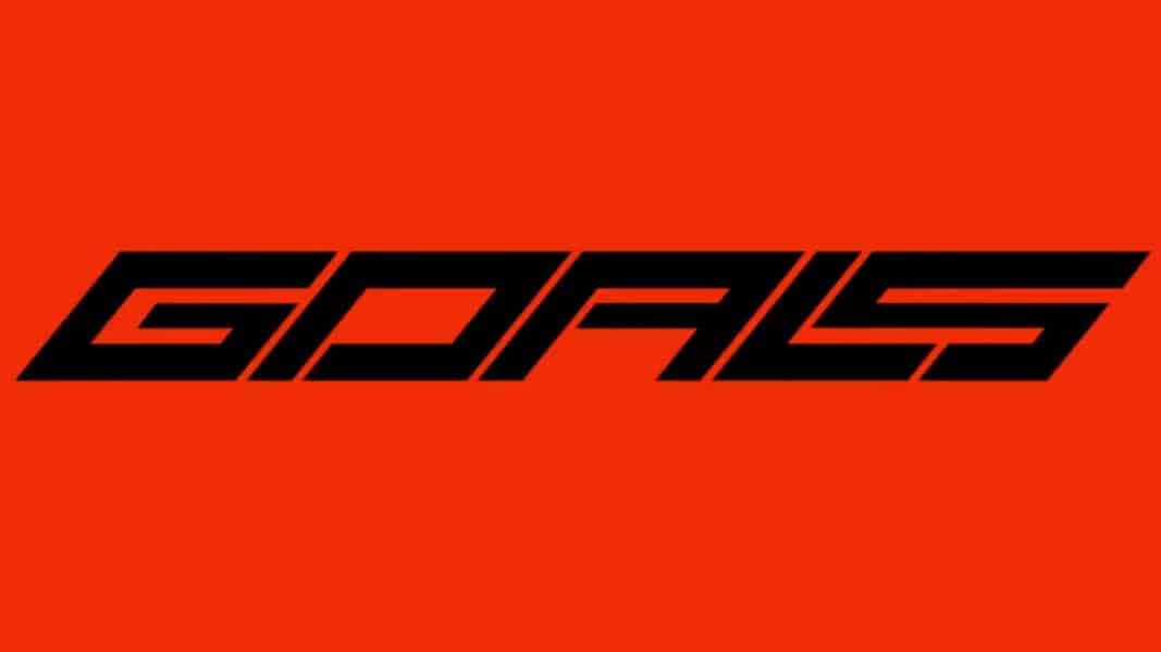 GOALS game logo on red background