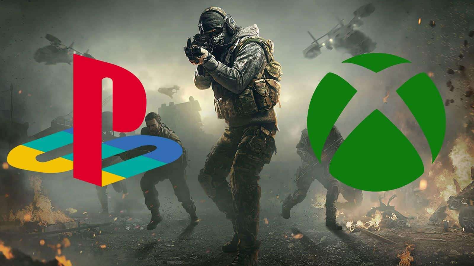 Call of duty cover with the Playstation and Xbox logo