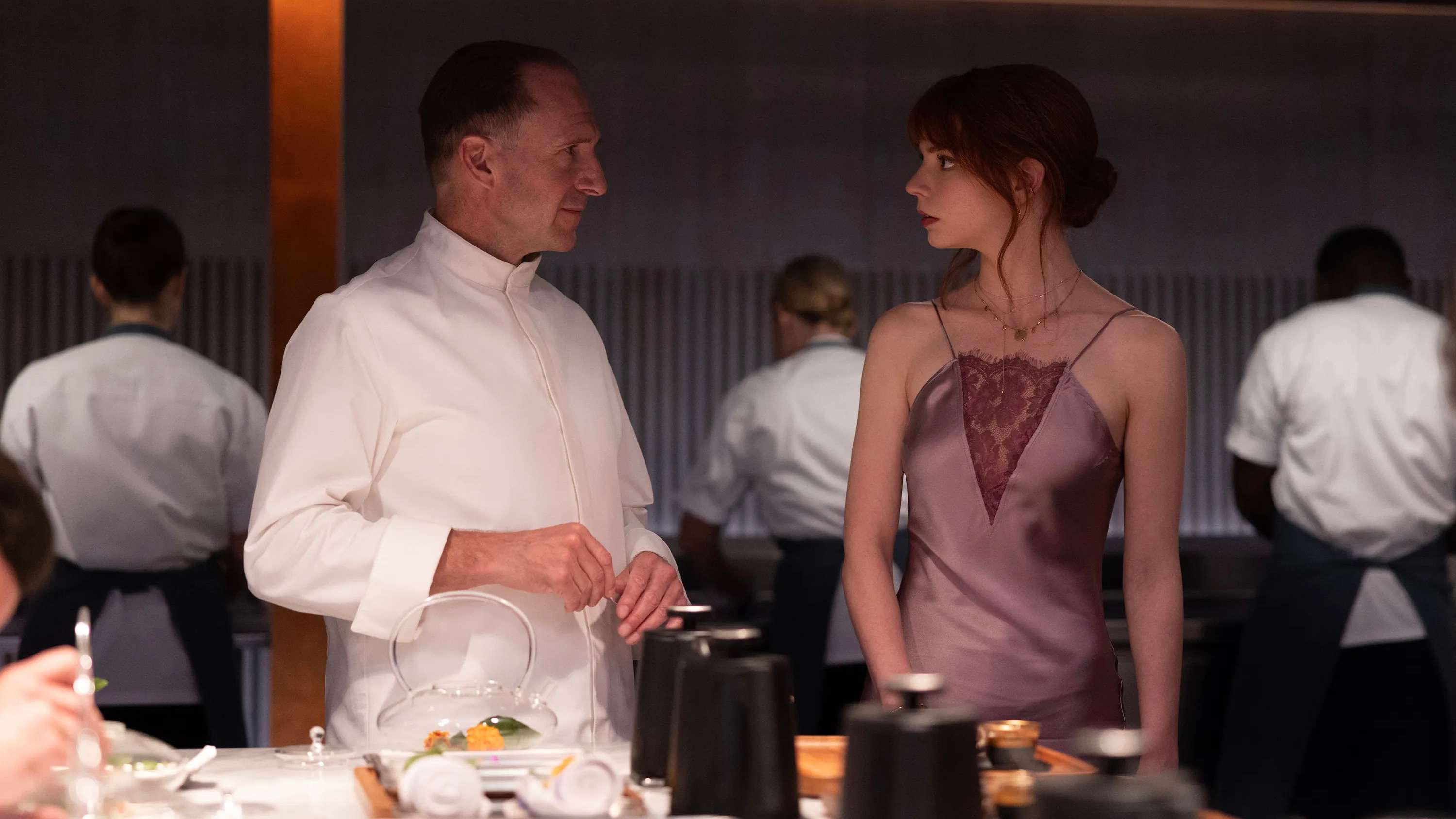 Ralph Fiennes and Anya Taylor-Joy in The Menu, one of the best movies of 2022.