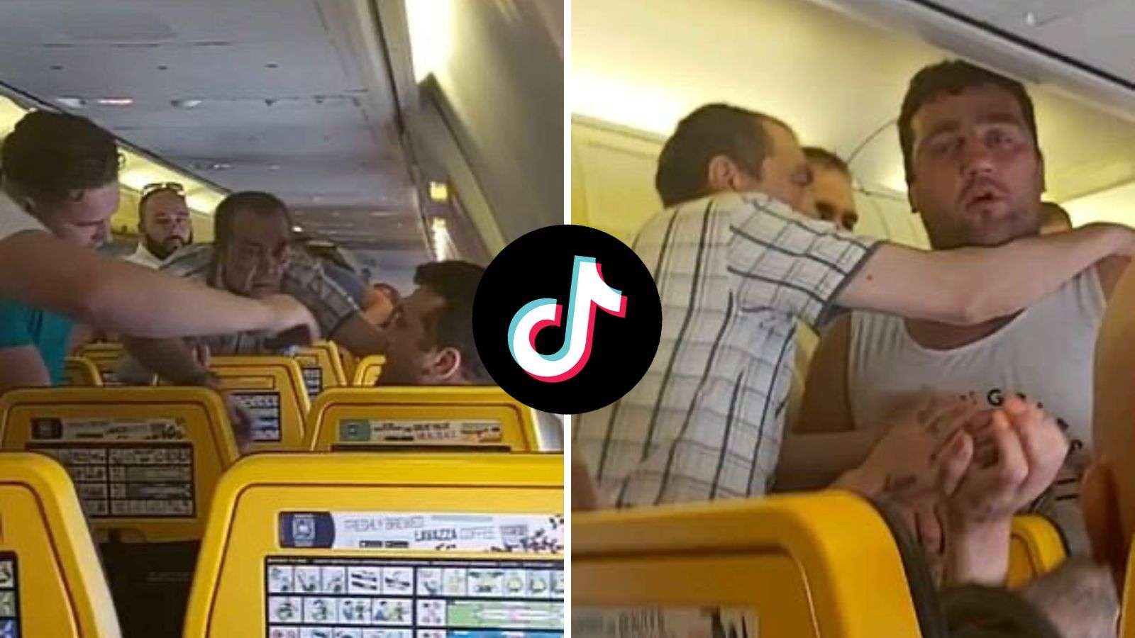 Plane passengers restrain drunk man