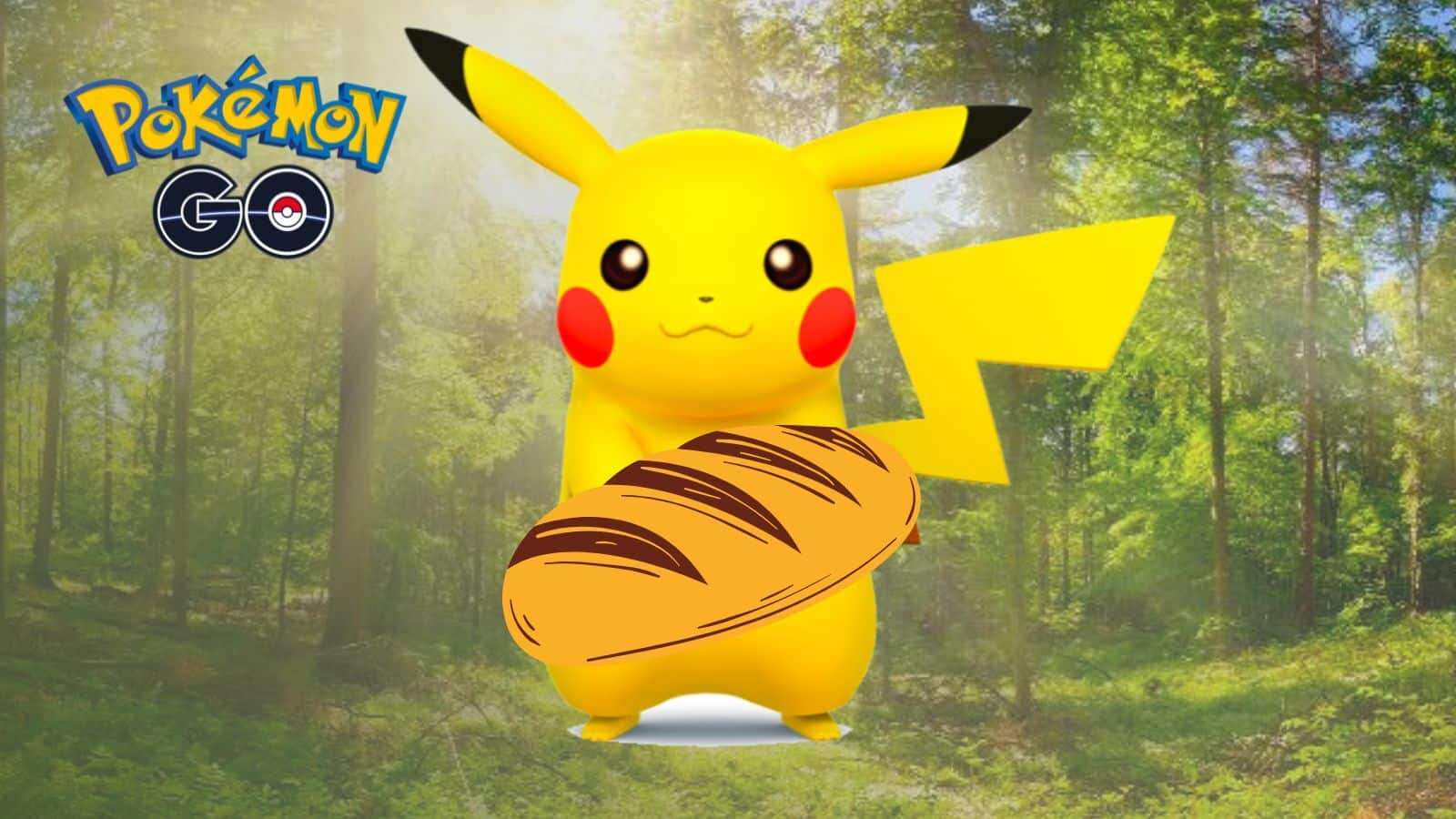 Pokemon go pikachu holding bread header