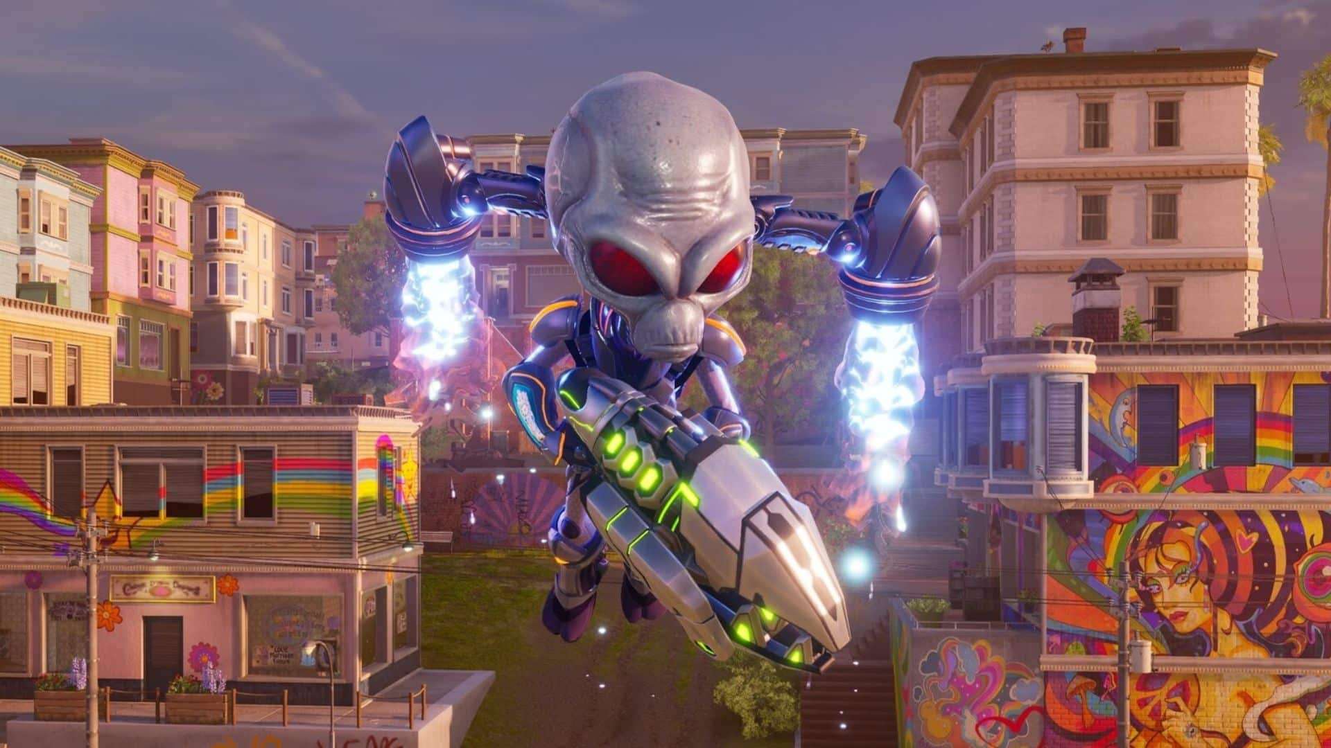 cryto flying with jetpack in destroy all humans 2 remake