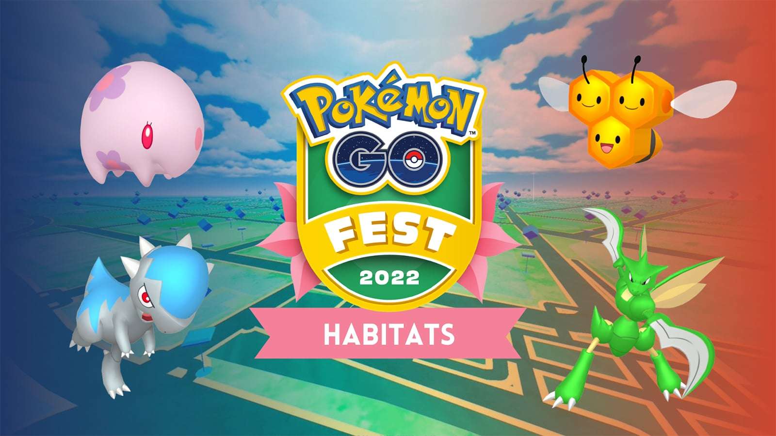 Scyther appearing in the Pokemon Go Fest Finale Habitat spawn schedule
