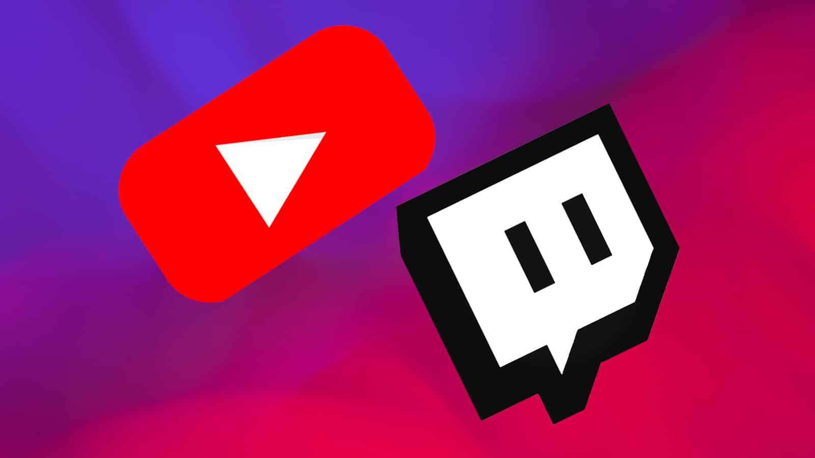 youtube gaming and twitch logos