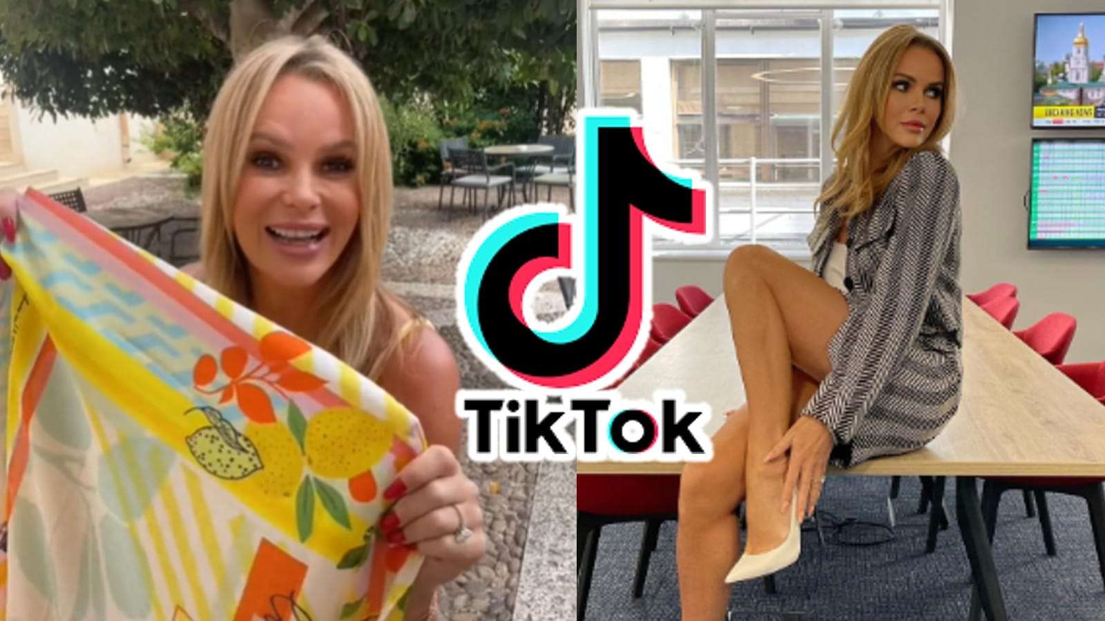 Amanda Holden's "terrifying" TikTok video over a scarf with Instagram picture