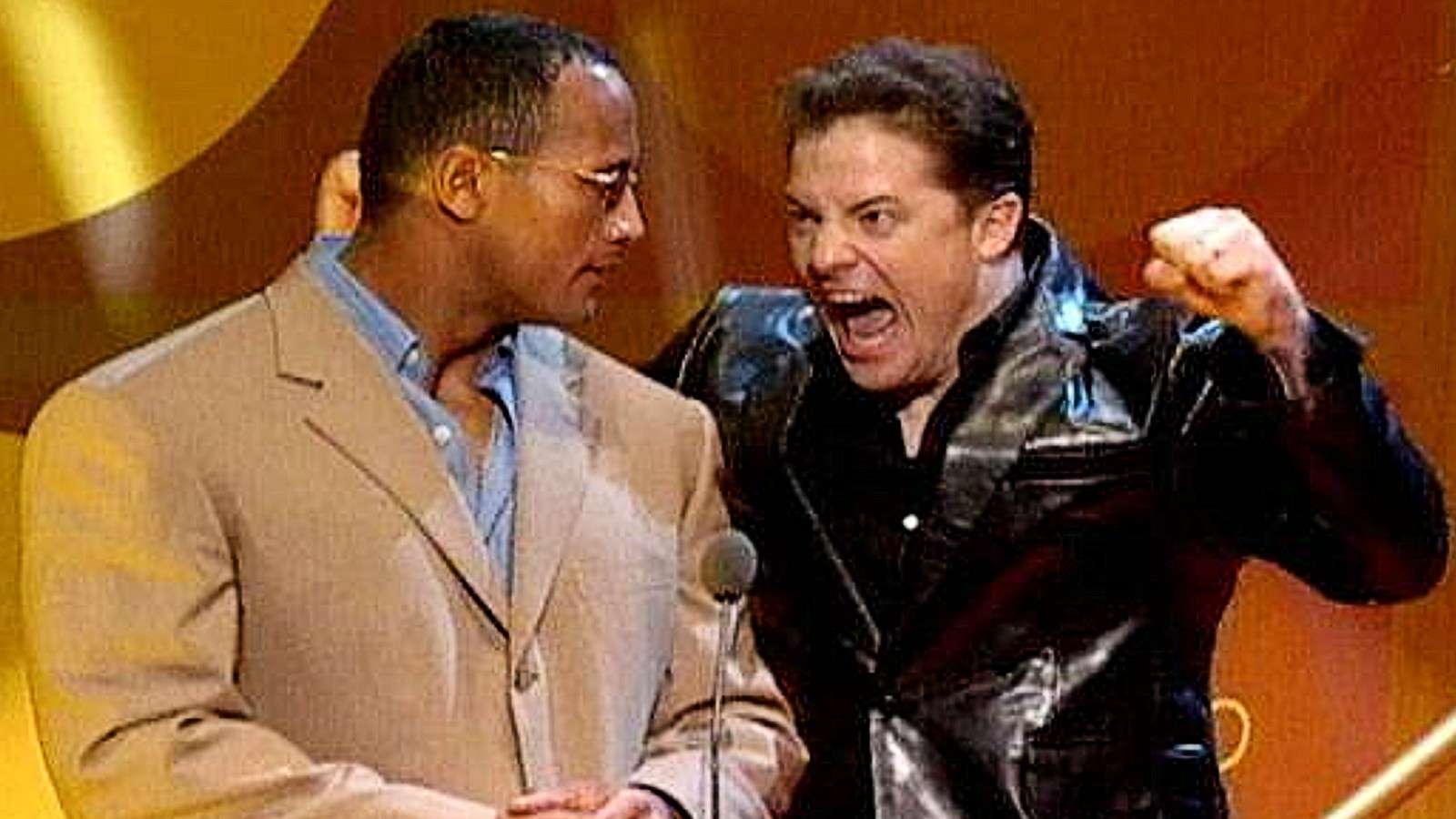 The Rock and Brendan Fraser at the MTV Movie Awards 2001