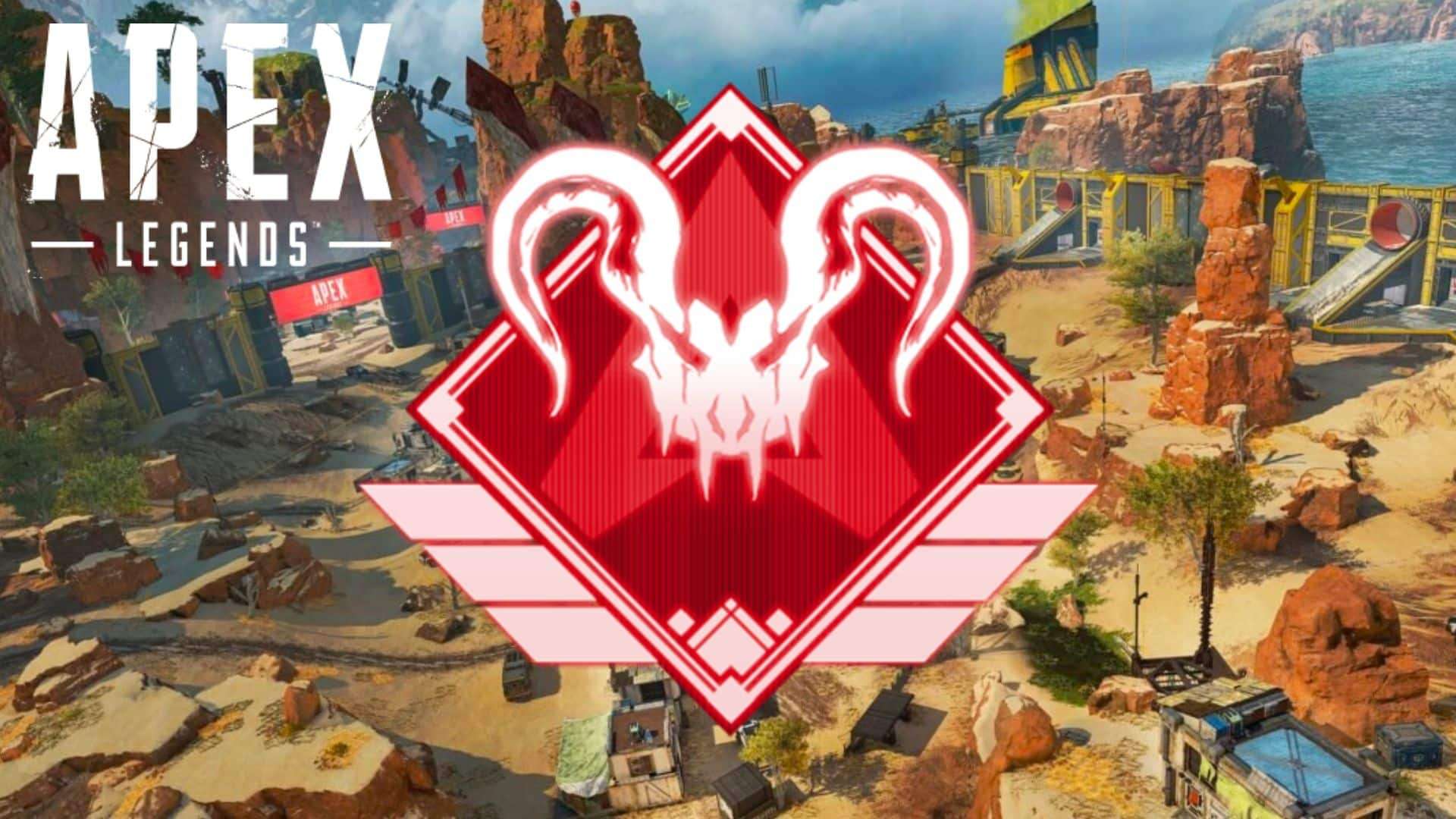 Apex Legends Predator badge atop Kings Canyon background