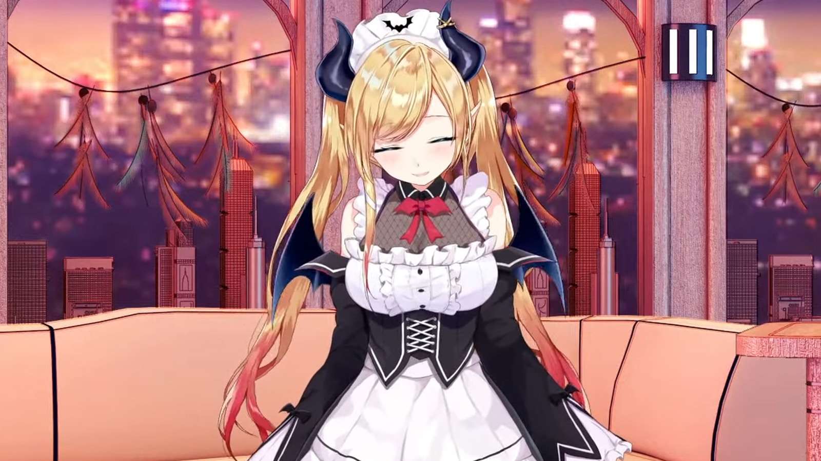 Yuzuki Choco Hololive VTuber wearing maid outfit