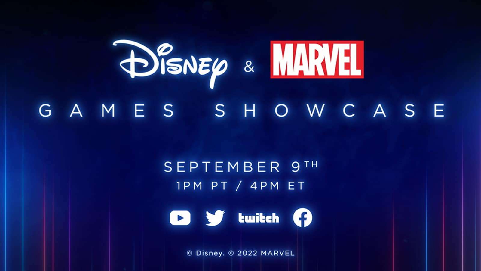 an image of the marvel and disney games showcase