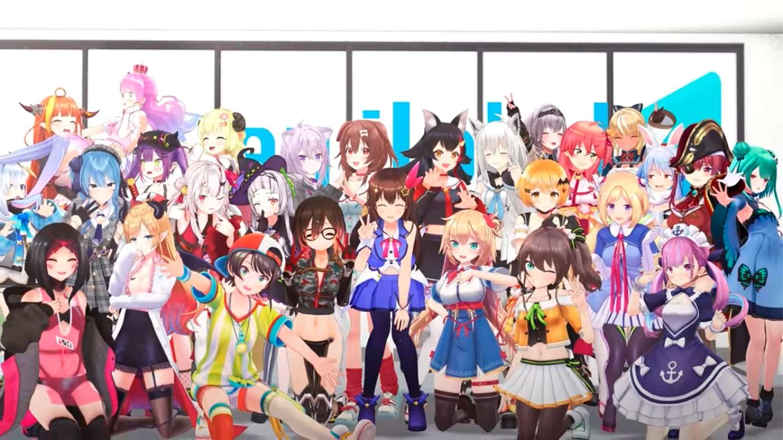 Hololive group photo with JP generations
