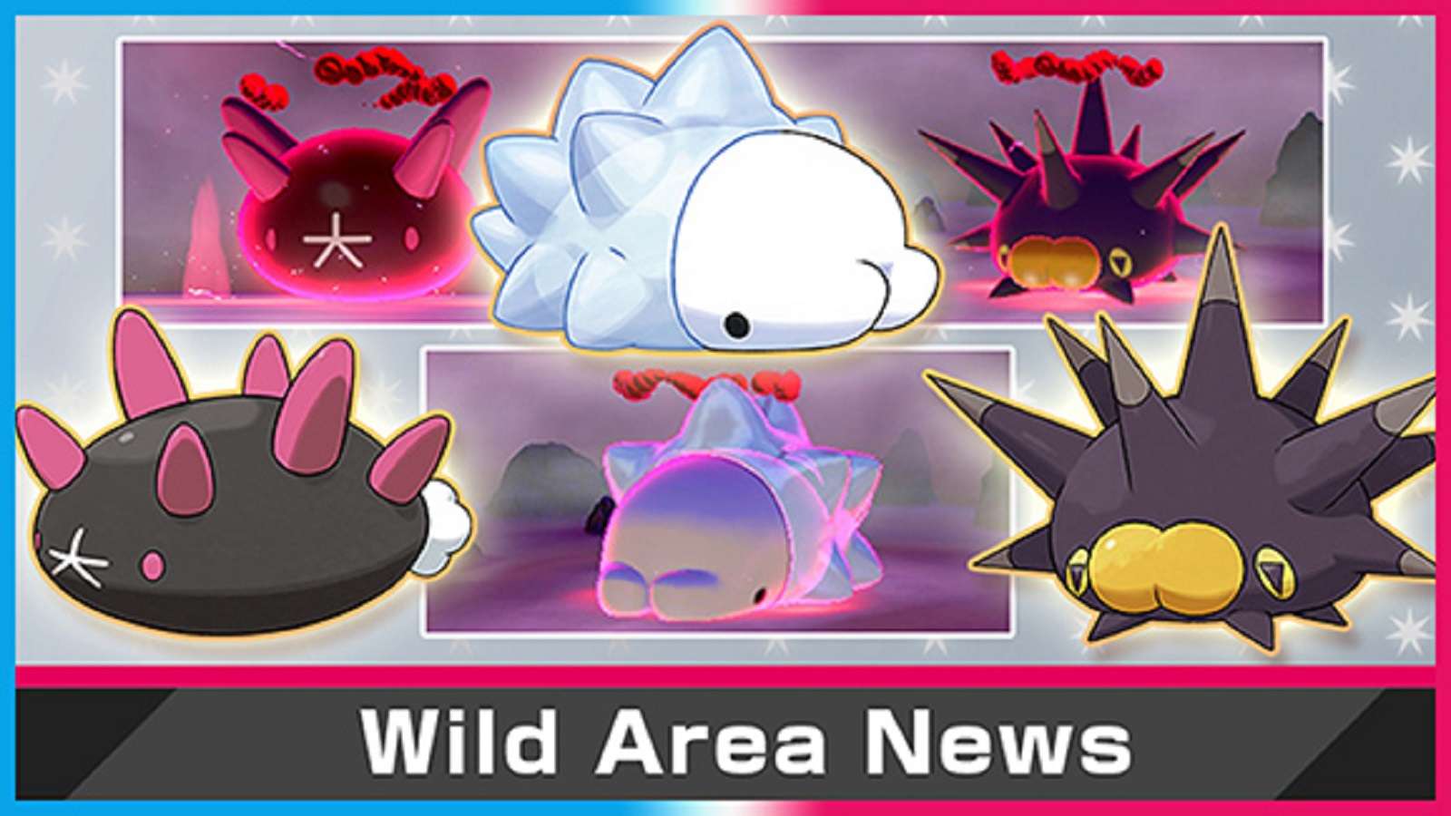 Pokemon-Sword-Shield-Wild-Area-News-Event-Raid-Dens-Shiny-Snom-Pyukumuku-Pincurchin