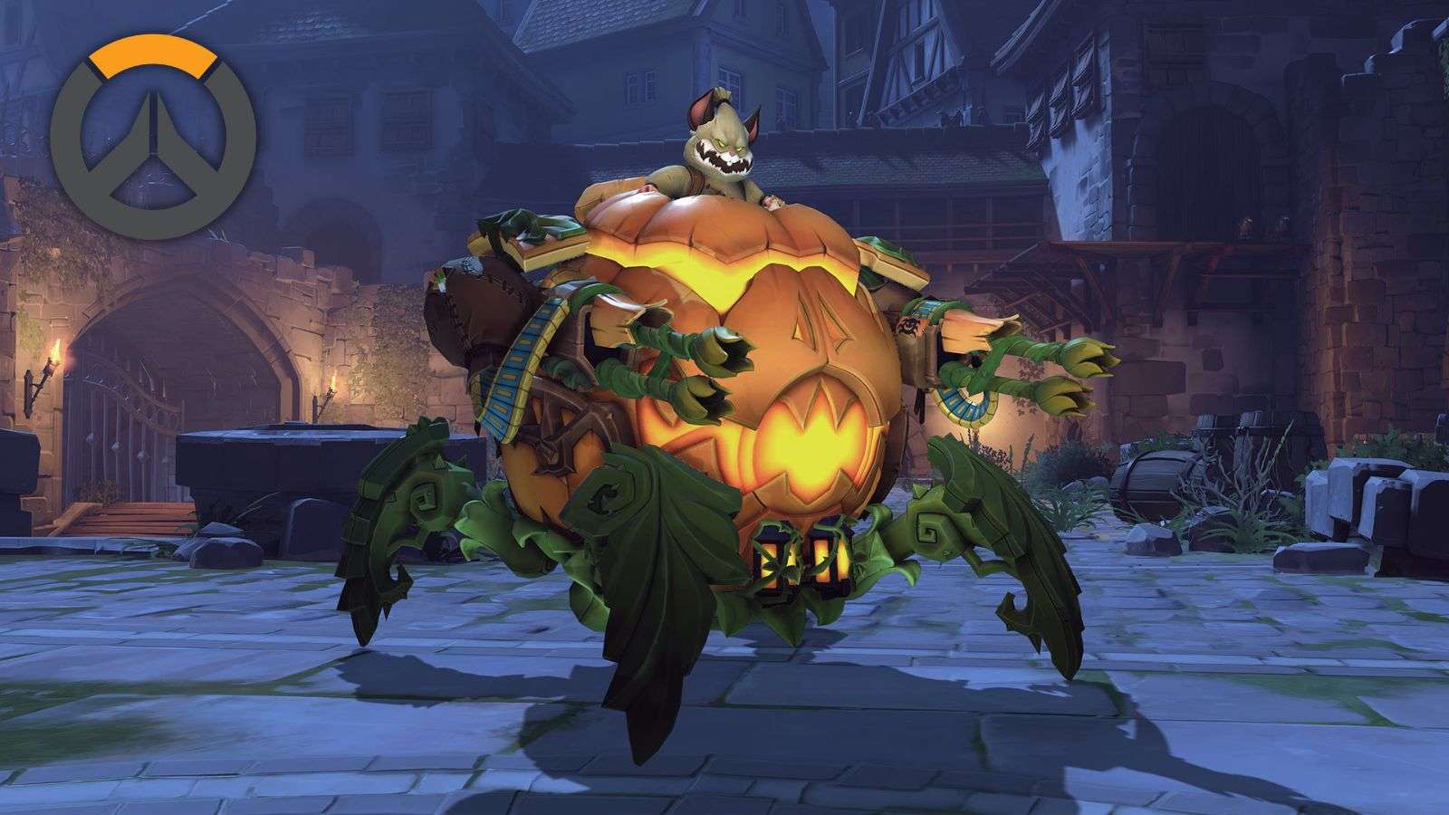 Overwatch Hero in pumpkin skin