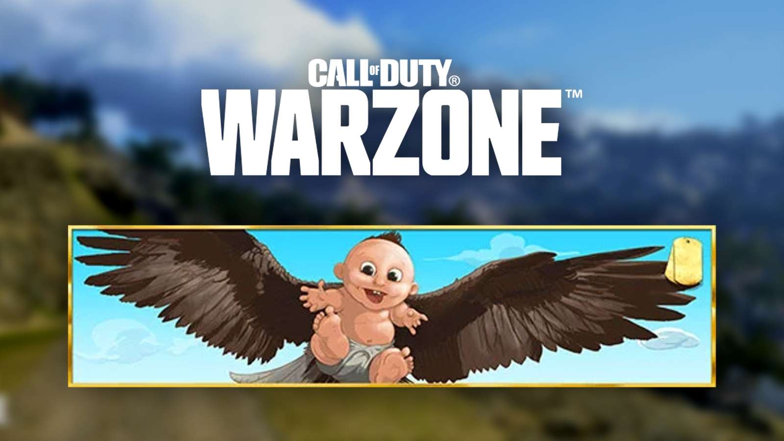 Warzone eagle child calling card with warzone logo