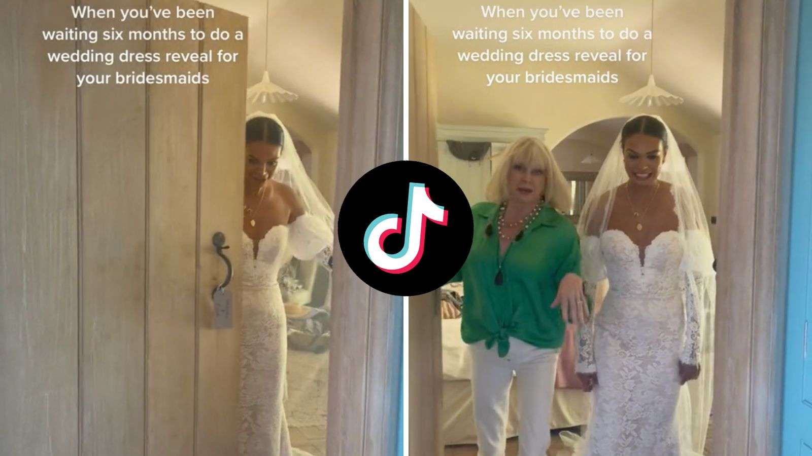 Bride's mom ruins wedding dress reveal in viral TikTok