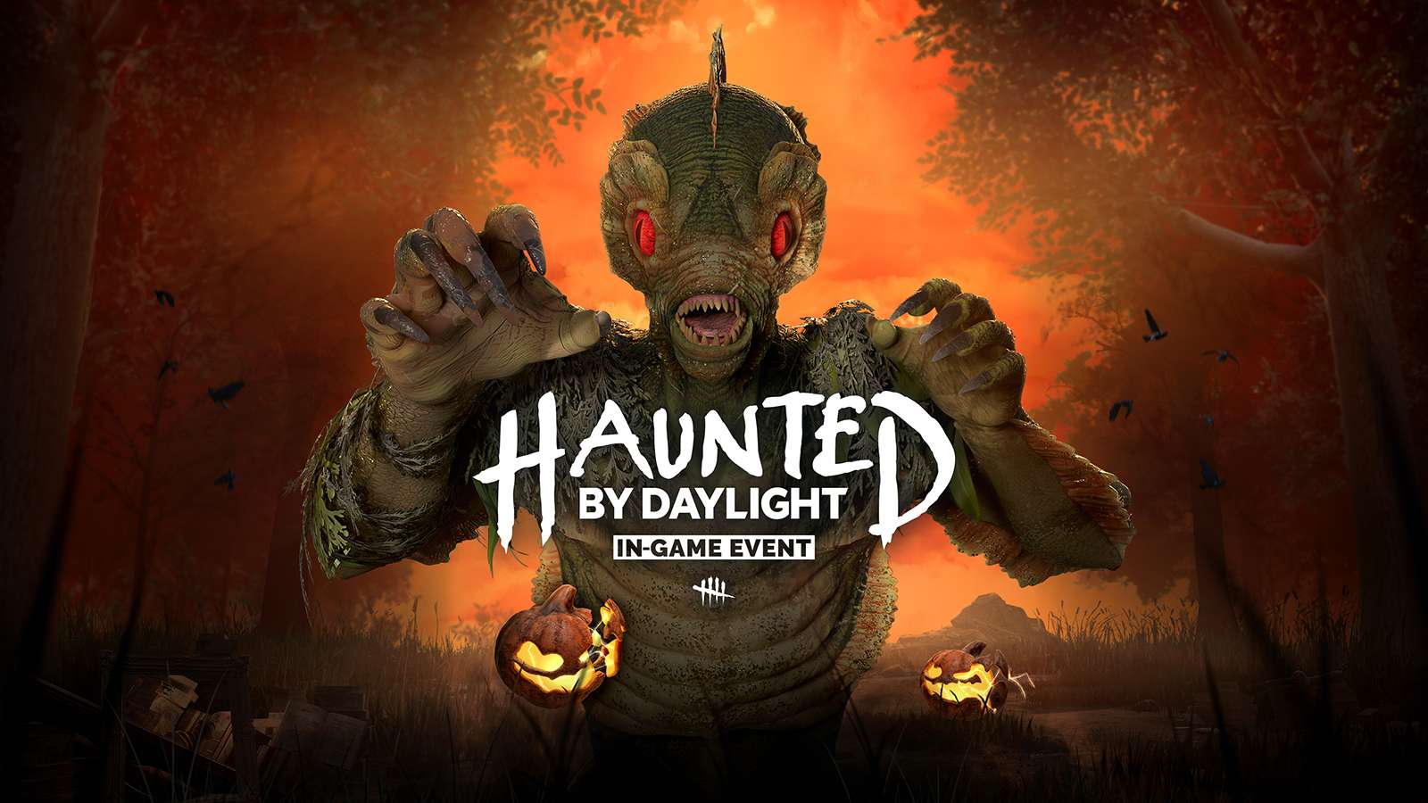 Key art for Dead by Daylight's Halloween 2022 event, Haunted by Daylight