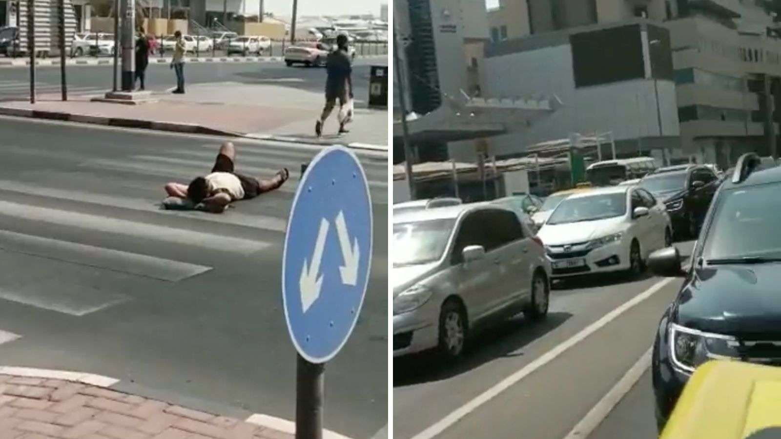 TikToker arrested after sleeping on pillow in middle of busy Dubai road