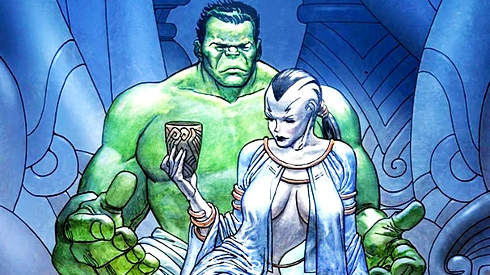 Caiera the Oldstrong and Hulk