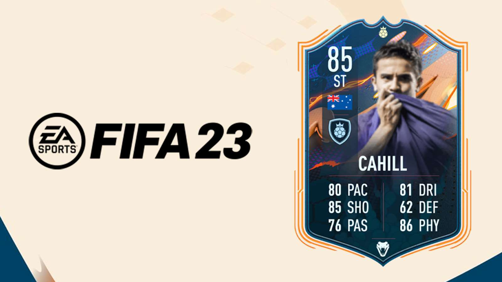 Tim Cahill Hero next to FIFA 23 logo