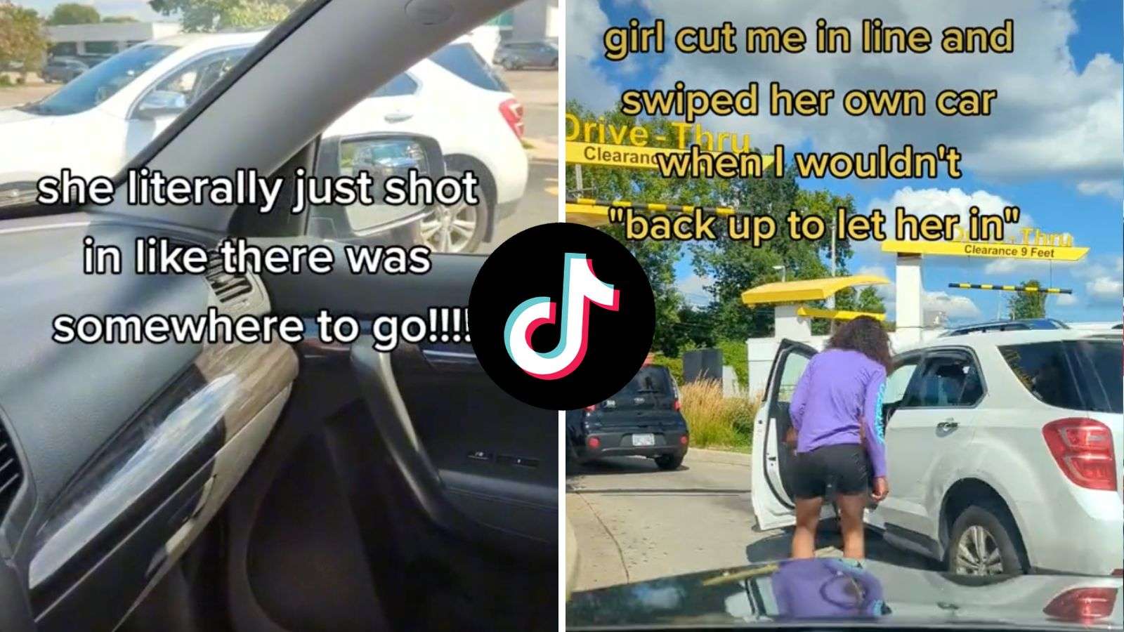 ‘Karen’ wrecks her car trying to cut McDonald’s drive-thru line in viral TikTok