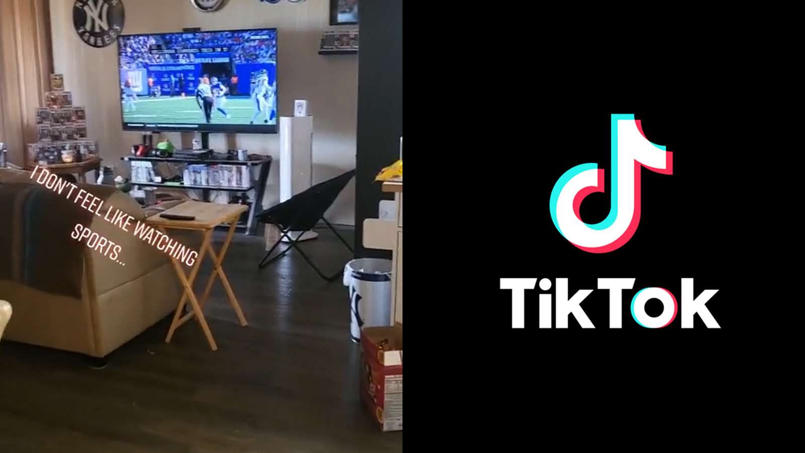 TikTok logo on the right, thefemale13's video on the left
